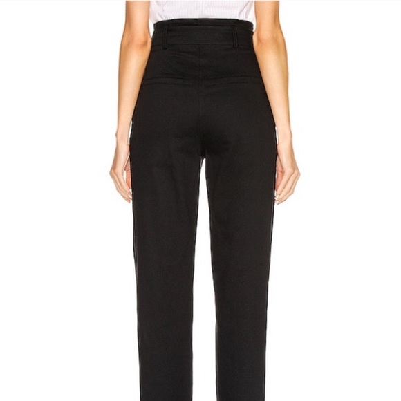 The Range STRUCTURED TWILL BELTED PAPERBAG PANTS - Picture 4 of 4